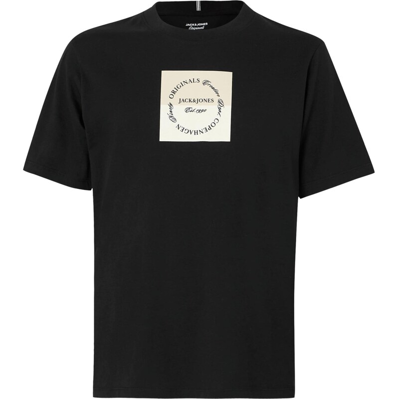 JACK & JONES Tričko JORCATSKILLS béžová / krémová / čierna 67563496