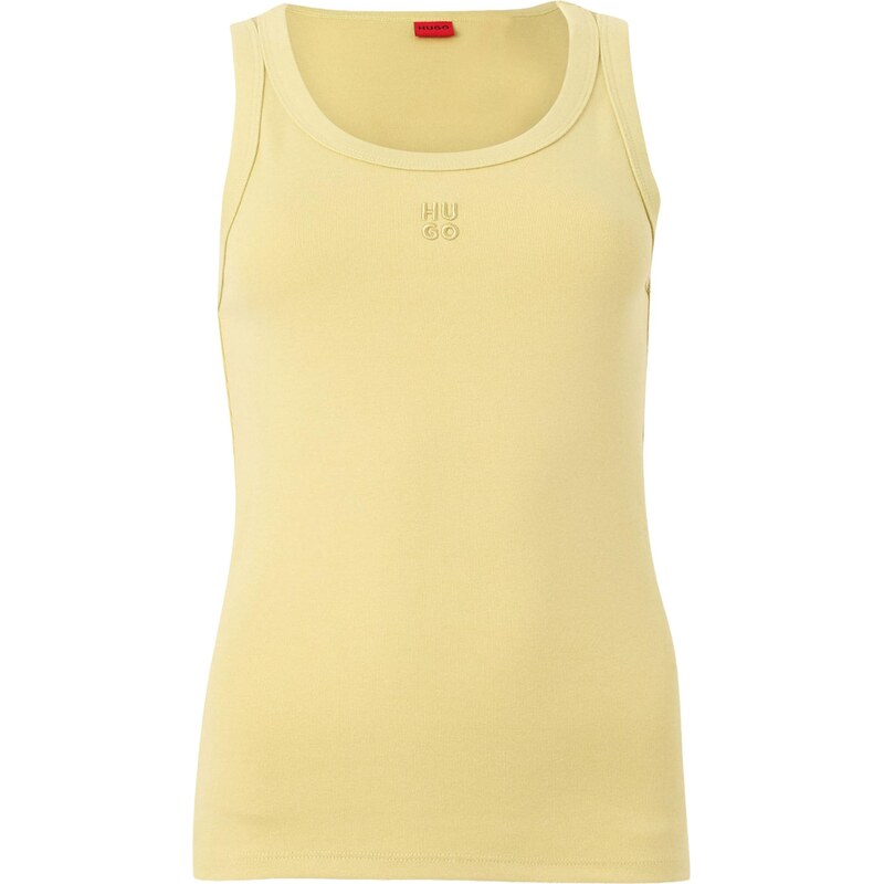 HUGO Top Datamia pastelovo žltá 67563524