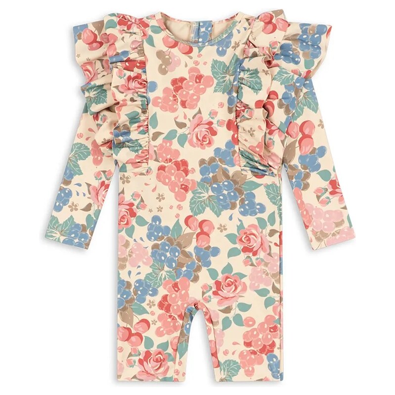 Jednodielne detské plavky Konges Sløjd MANUCA FRILL ONESIE GRS 67566199