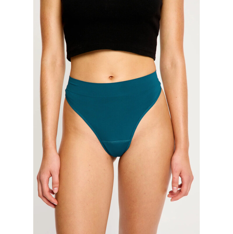 Menštruačné tangá Modibodi Modicomfort Seamless Hi Waist Thong Light 67566799