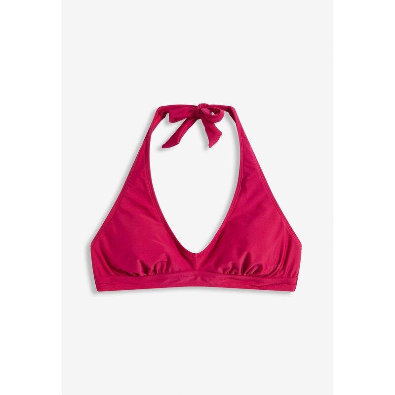 bonprix Bikinová podprsenka neckholder s V-výstrihom, farba ružová 63704354