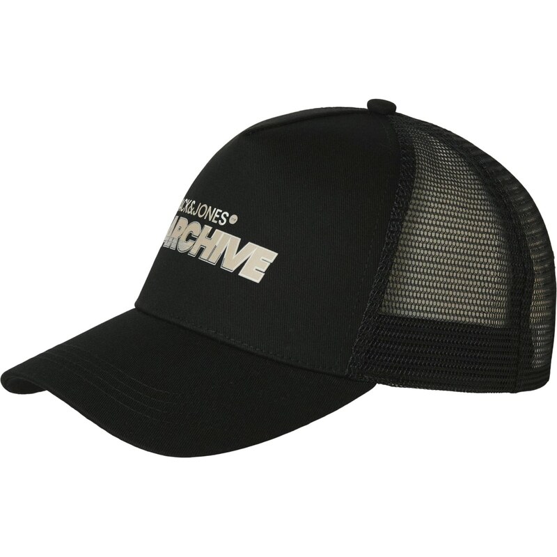 JACK & JONES Čiapka JACBRAT béžová / čierna / biela 67572058