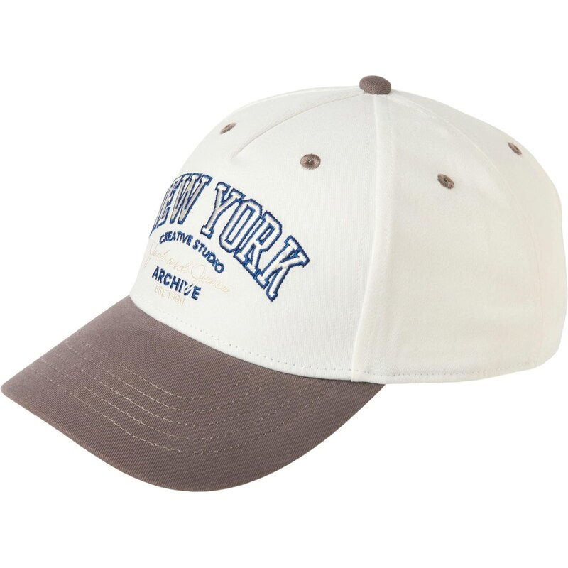 JACK & JONES Čiapka JACBASE BRANDON tmavomodrá / tmavošedá / biela 67572061
