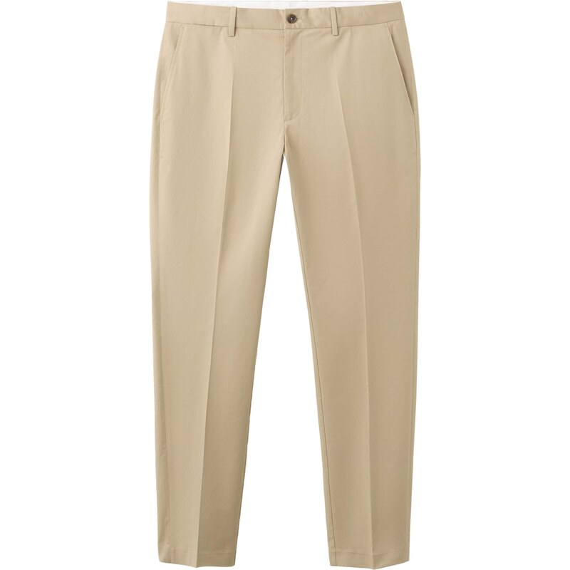 MANGO MAN Nohavice s pukmi Dublino béžová 67572096