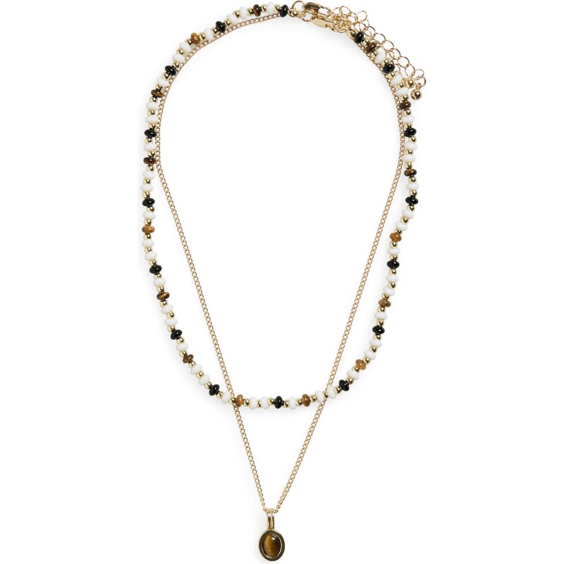 PIECES Retiazka PCBELLIS zlatá / čierna / biela 67572102