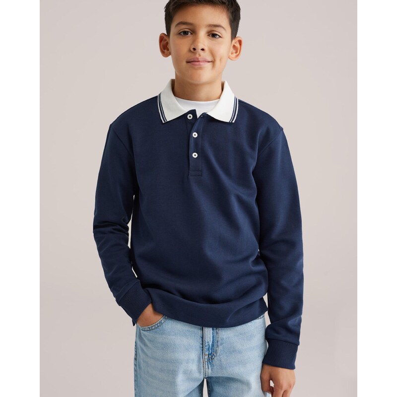 WE Fashion Tričko tmavomodrá / biela 67572163