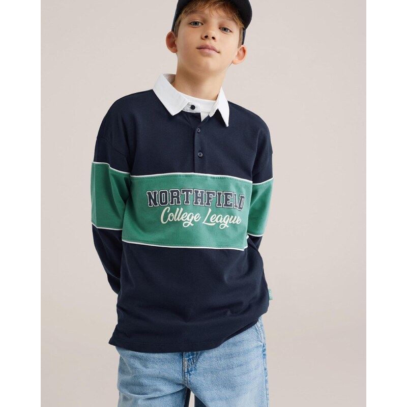 WE Fashion Tričko námornícka modrá / modrozelená / biela 67572209