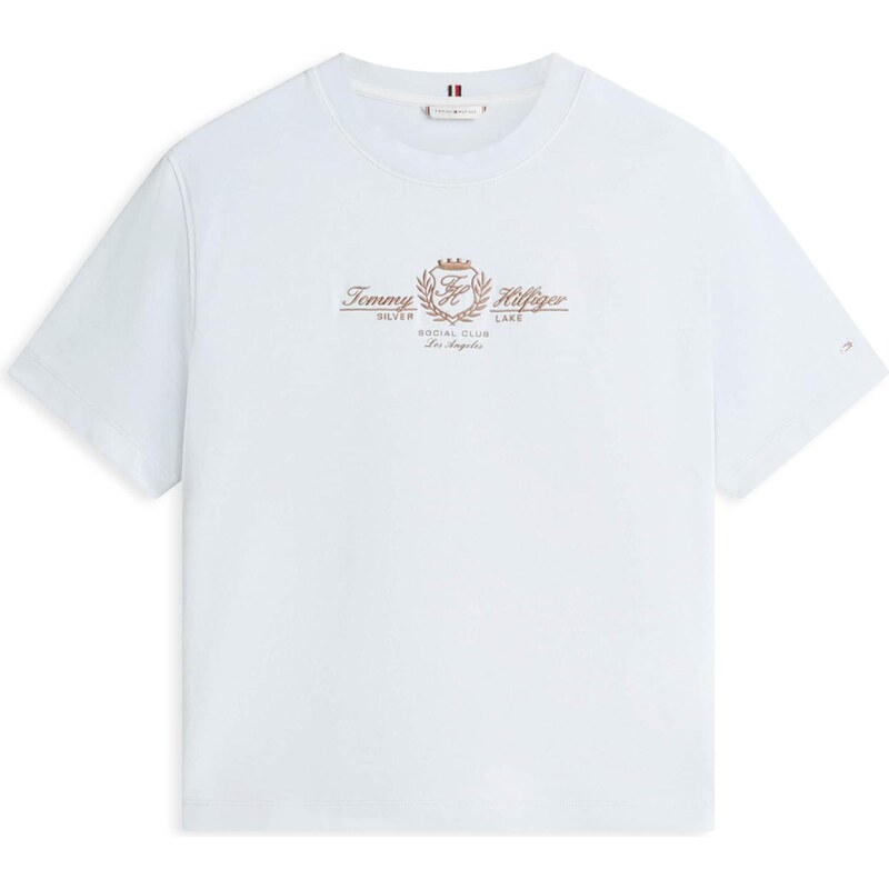 TOMMY HILFIGER Tričko VARSITY svetlomodrá / svetlohnedá 67572268