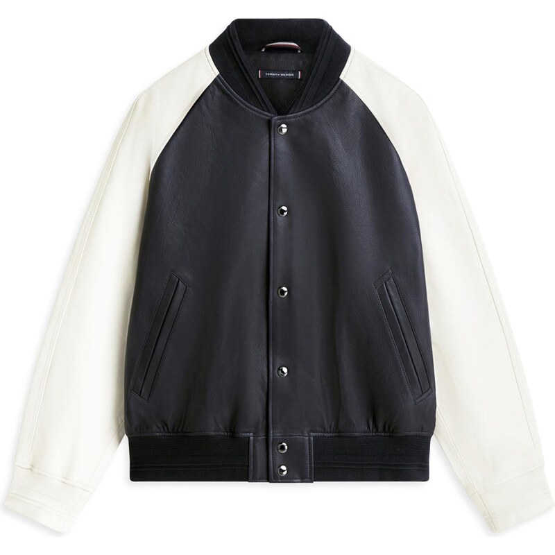 TOMMY HILFIGER Prechodná bunda námornícka modrá / šedobiela 67572274