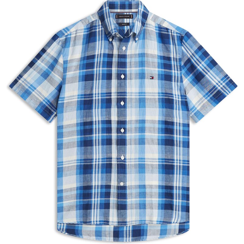 TOMMY HILFIGER Košeľa modrá / dymovo modrá / tmavomodrá / šedobiela 67572280