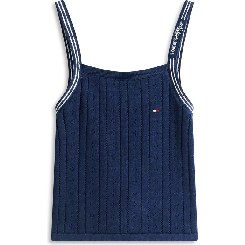 TOMMY HILFIGER Top tmavomodrá / biela 67572307