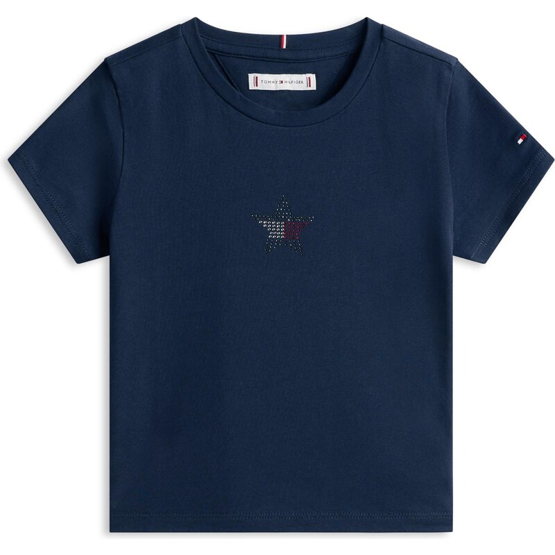 TOMMY HILFIGER Tričko námornícka modrá / opálová / krvavo červená / 67572306