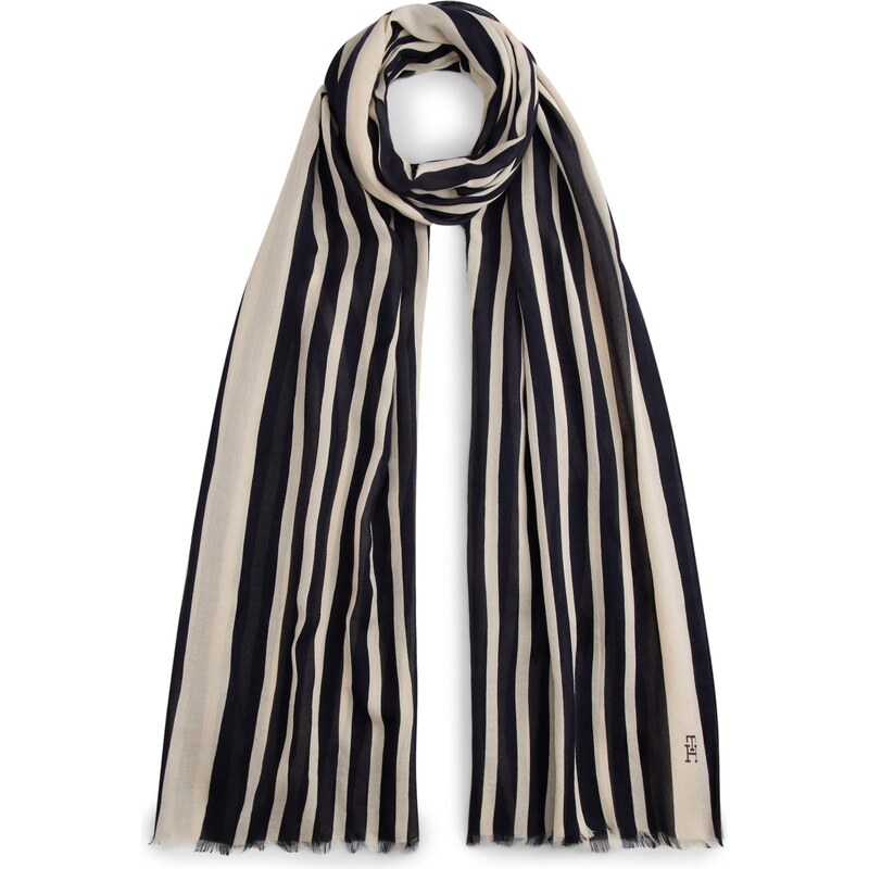 TOMMY HILFIGER Šál svetlobéžová / námornícka modrá 67572339
