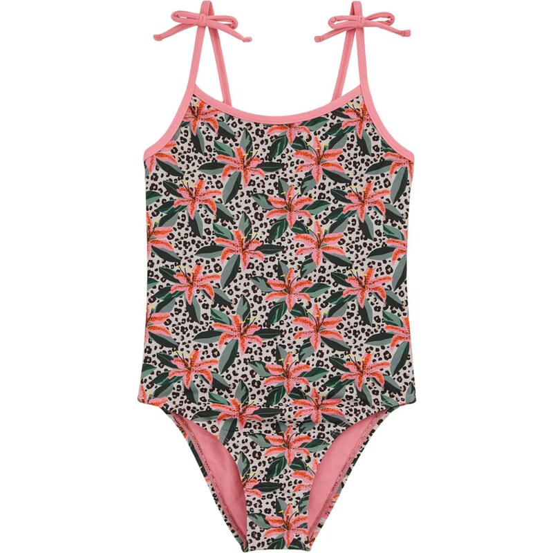 WE Fashion Jednodielne plavky krémová / zelená / ružová 67572348