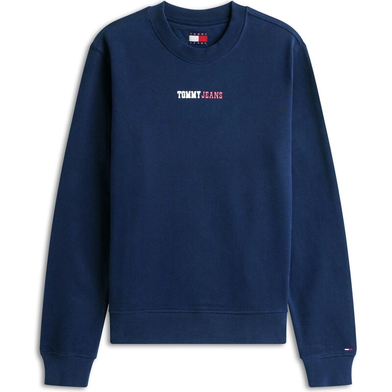 Tommy Jeans Mikina ESS námornícka modrá / svetloružová / biela 67572399