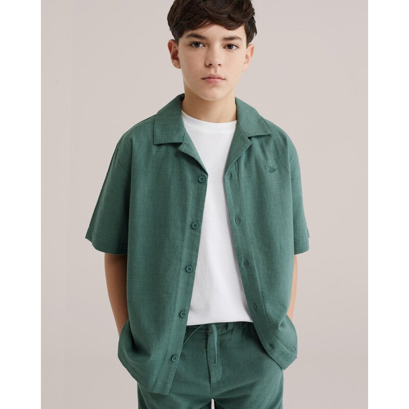 WE Fashion Košeľa smaragdová 67572432