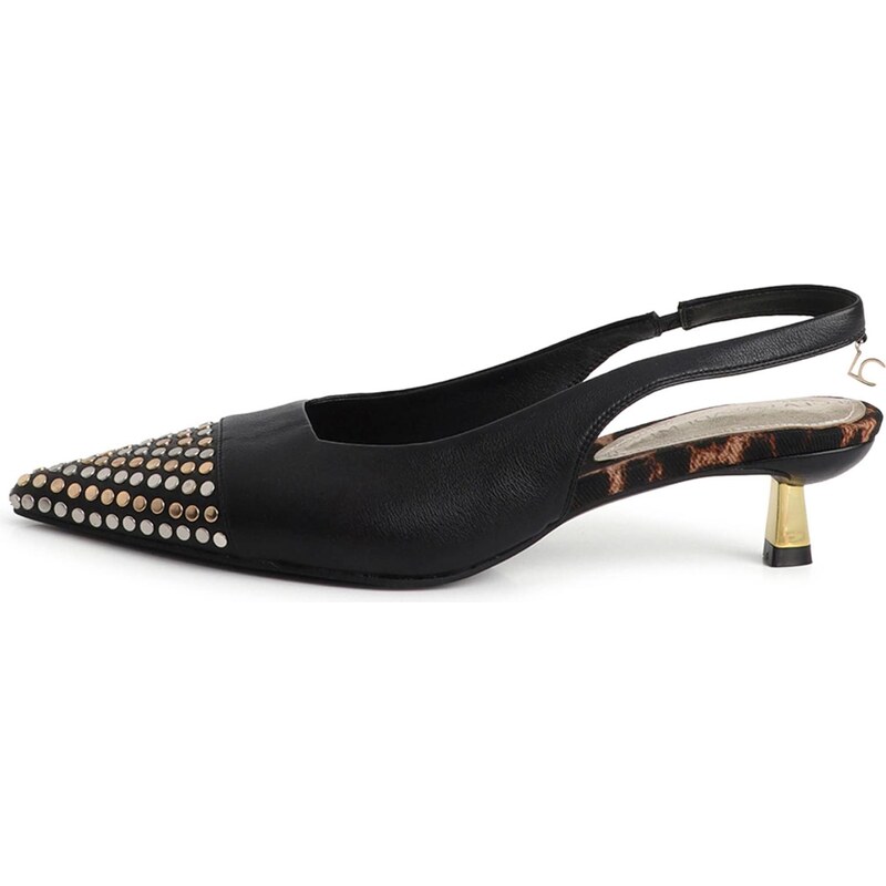 Lola Casademunt Lodičky s otvorenou pätou zlatá / čierna 67572454