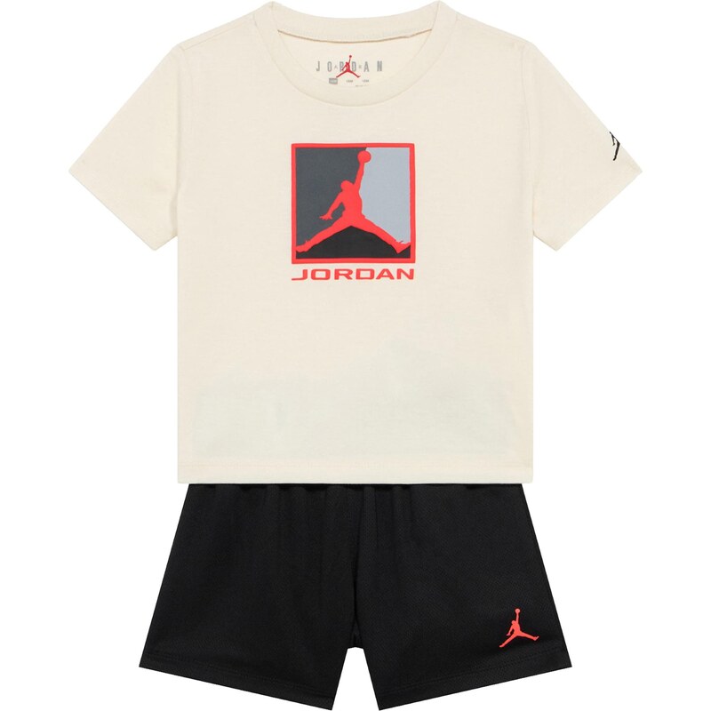 Jordan Set BRK slonová kosť / sivá / svetločervená / čierna 67572468