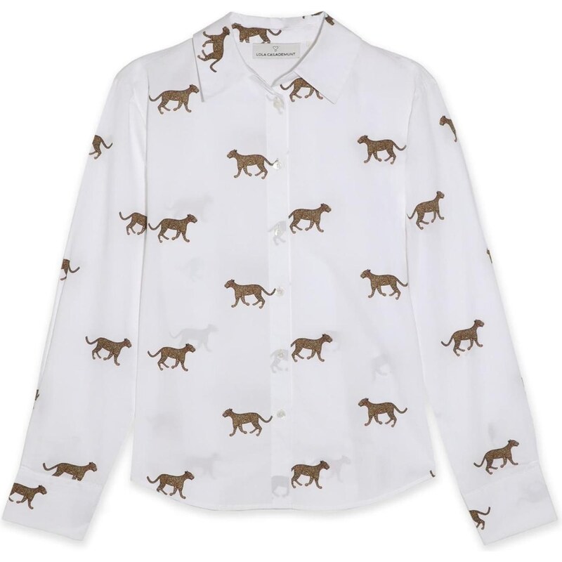 Lola Casademunt Blúzka svetlohnedá / čierna / biela 67572506