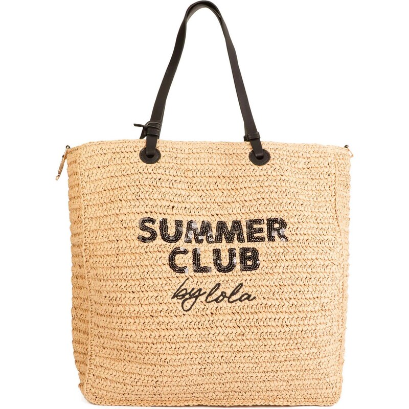 Lola Casademunt Plážová taška kapučíno 67572517