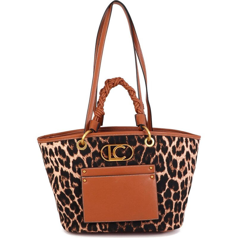 Lola Casademunt Shopper hnedá / kapučíno / čierna 67572529