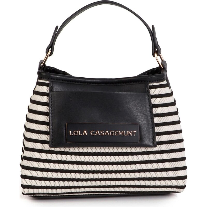 Lola Casademunt Kabelka na rameno zlatá / čierna / biela 67572538