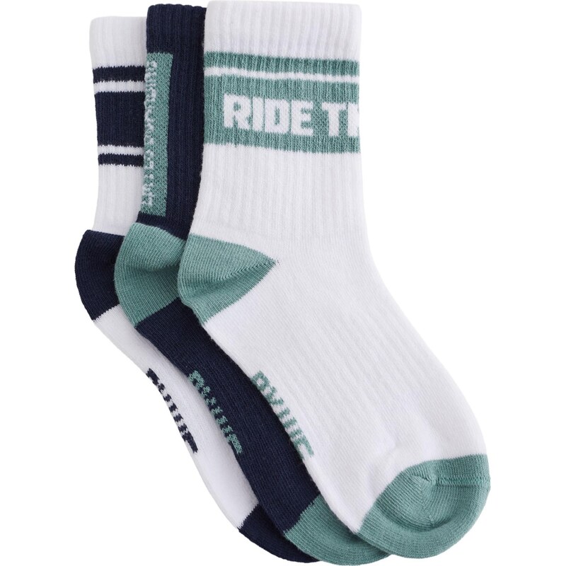 WE Fashion Ponožky námornícka modrá / zelená / biela 67572601