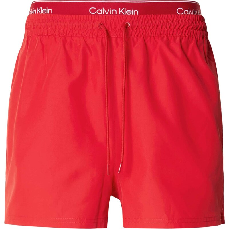 Calvin Klein Swimwear Plavecké šortky červená / biela 67572618