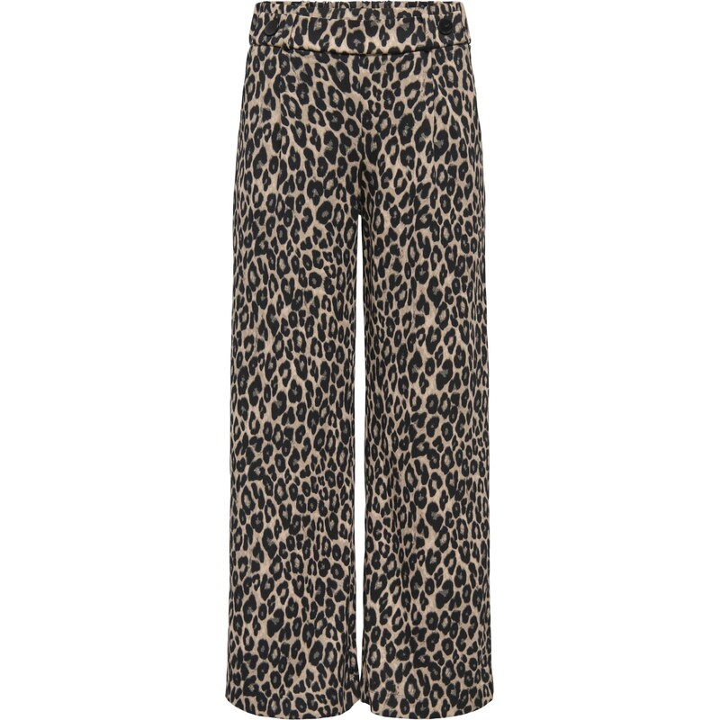 JDY Plisované nohavice JDYGEGGO sivobéžová / čierna 67572651