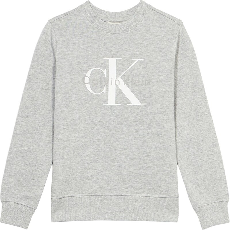 Calvin Klein Jeans Mikina sivá / sivá melírovaná / biela 67572677