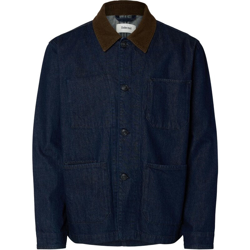 SELECTED Prechodná bunda SLHLANDON námornícka modrá / hnedá 67586172