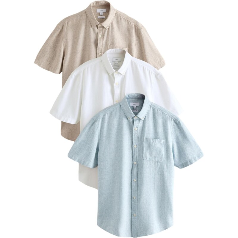 Next Košeľa nebielená / svetlomodrá / biela 67572711