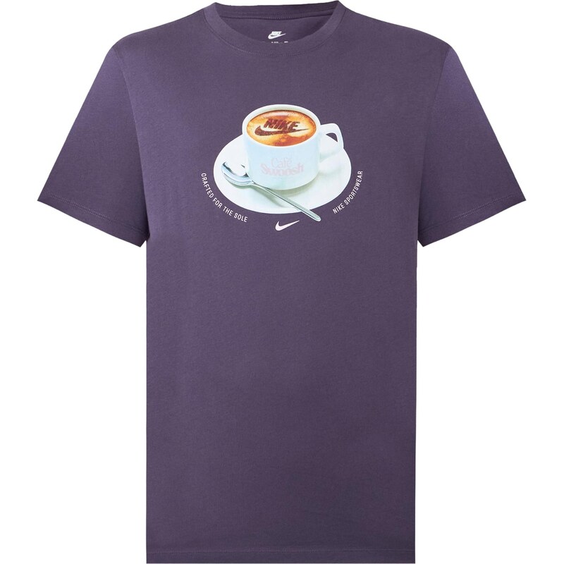 Nike Sportswear Tričko CAFE SWOOSH MUG koňaková / kapučíno / fialová / 67572737