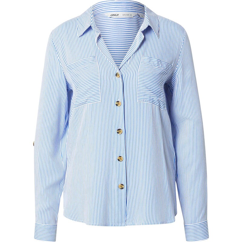 ONLY Blúzka ONLYASMIN modrá / biela 67572755