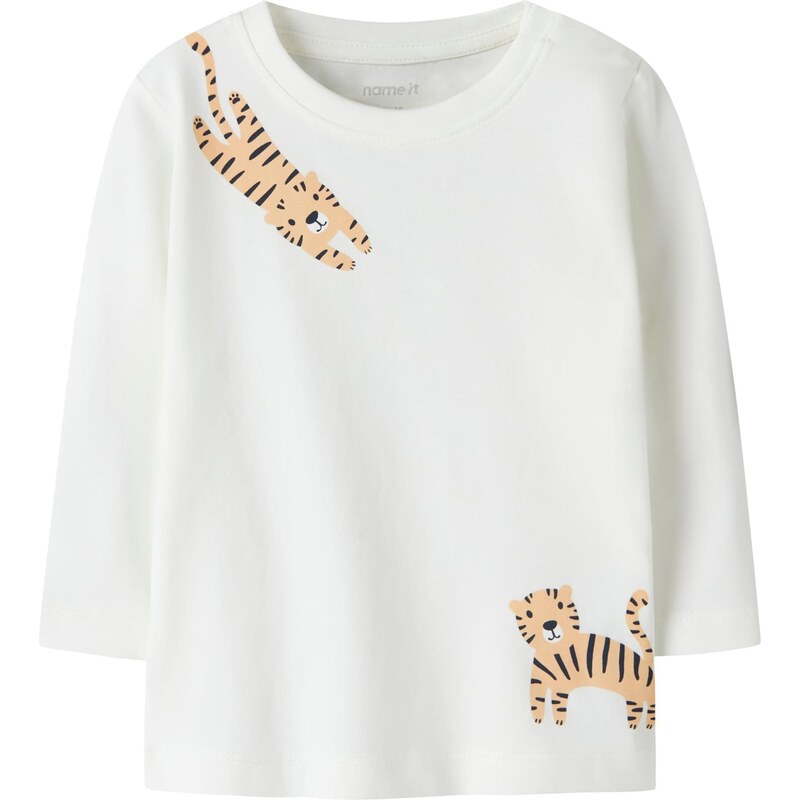 NAME IT Tričko NBMVACION piesková / čierna / biela 67572783