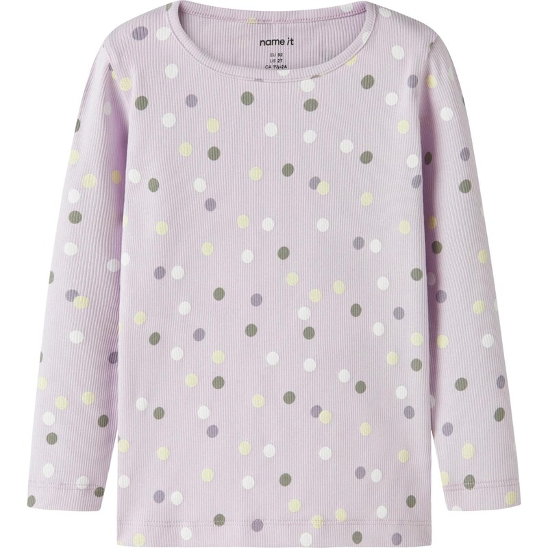 NAME IT Tričko NMFDOTTIA žltá / fialová / orgovánová / biela 67572781