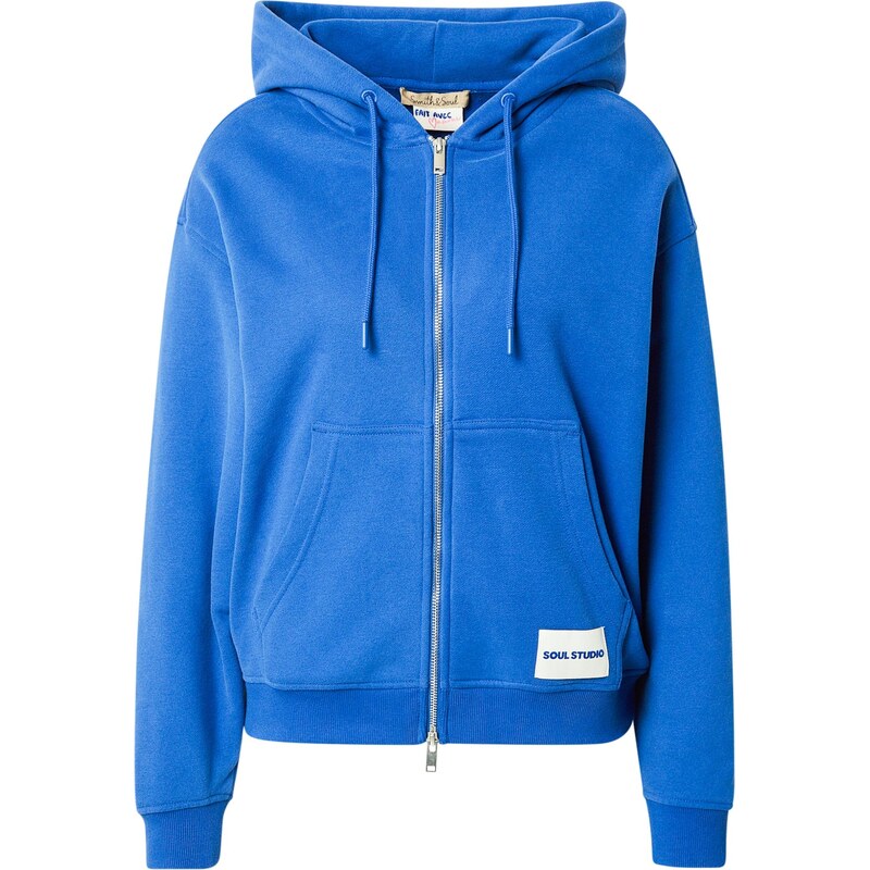 Smith&Soul Tepláková bunda modrá / biela 67572840