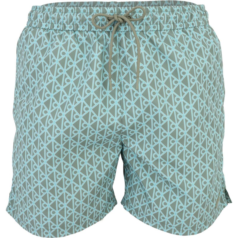 Calvin Klein Swimwear Plavecké šortky tyrkysová / kaki / biela 67572859