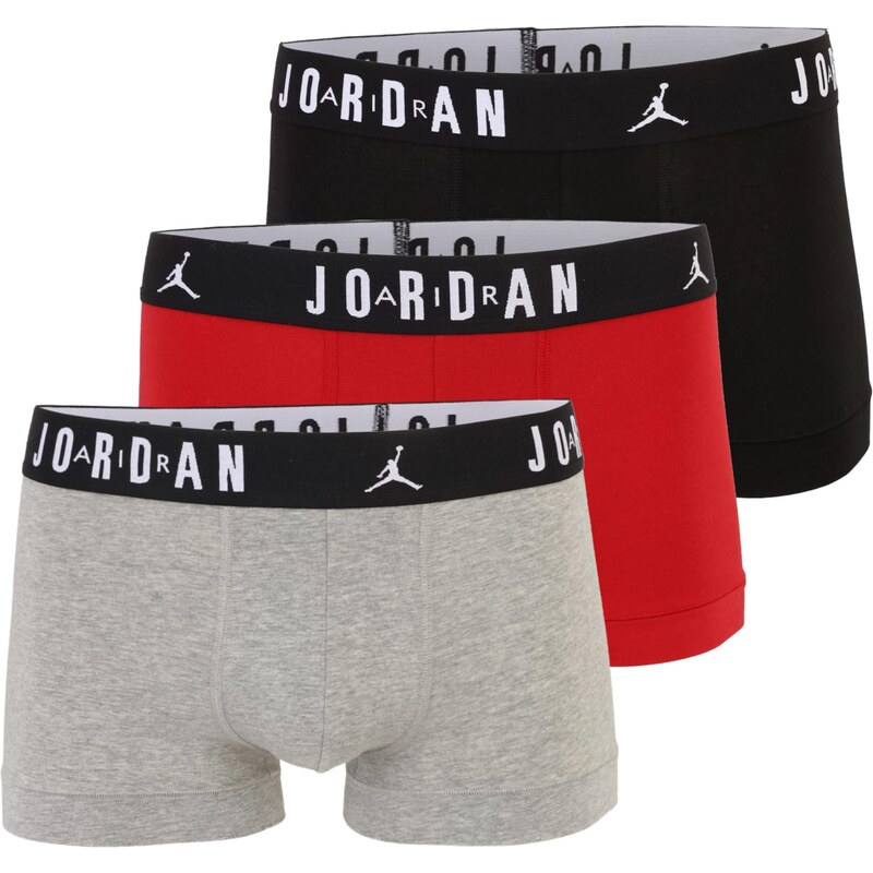 Jordan Boxerky FLIGHT sivá melírovaná / červená / čierna 67572870