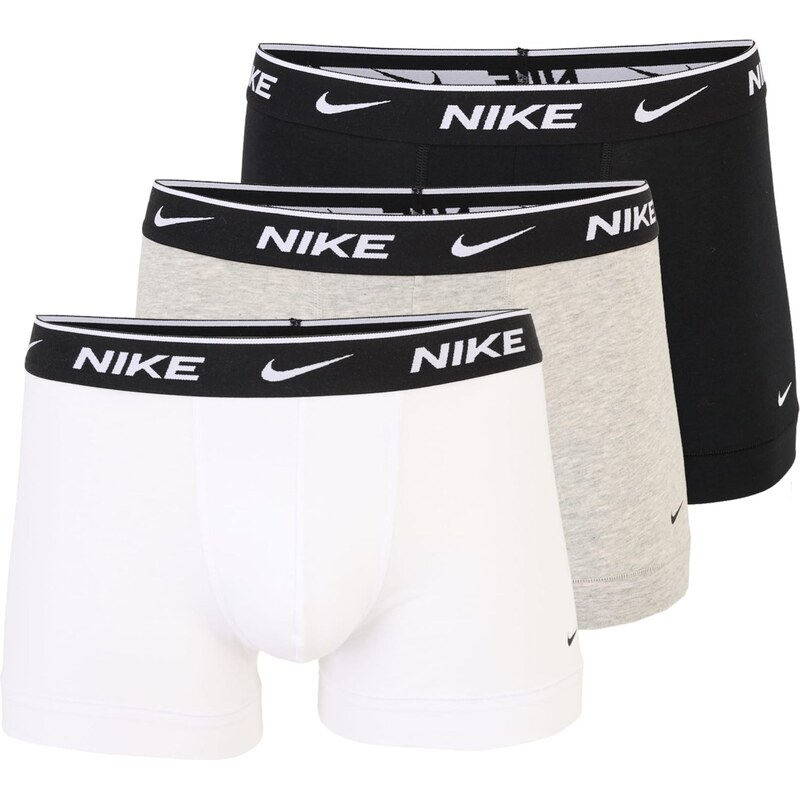 NIKE Underwear Boxerky sivá melírovaná / čierna / biela 67572893