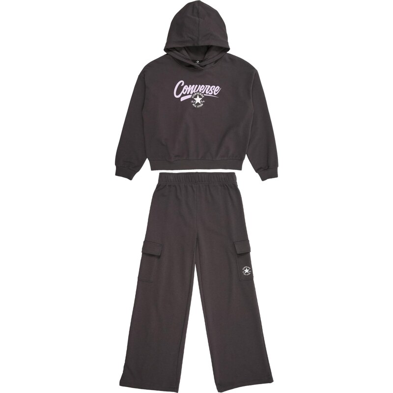 CONVERSE Joggingová súprava tmavohnedá / ružová / biela 67572900