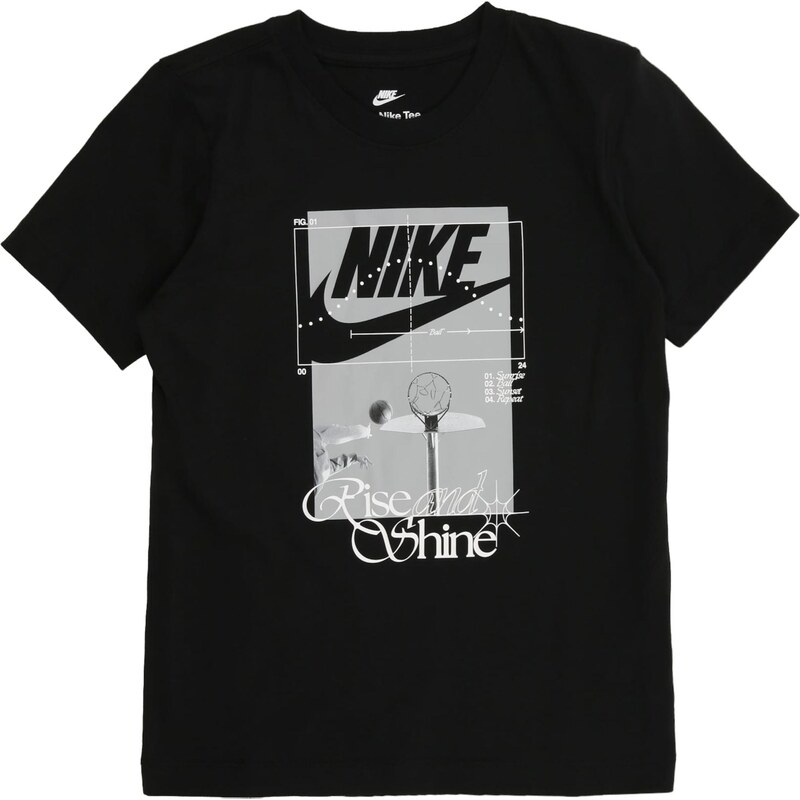 Nike Sportswear Tričko RISE AND SHINE sivá / čierna / biela 67572901