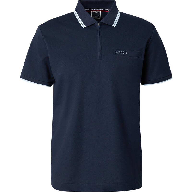 JACK & JONES Tričko JCOFUSION námornícka modrá / biela 67572964