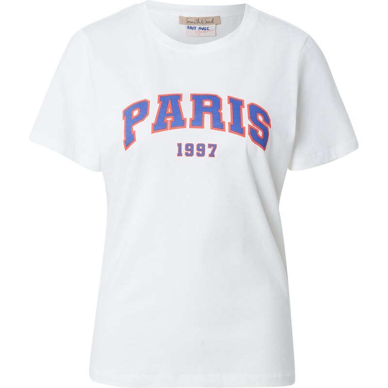 Smith&Soul Tričko enciánová / mandarínková / biela 67572985