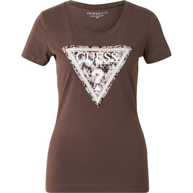 GUESS Tričko svetlobéžová / tmavohnedá / čierna / biela 67572974