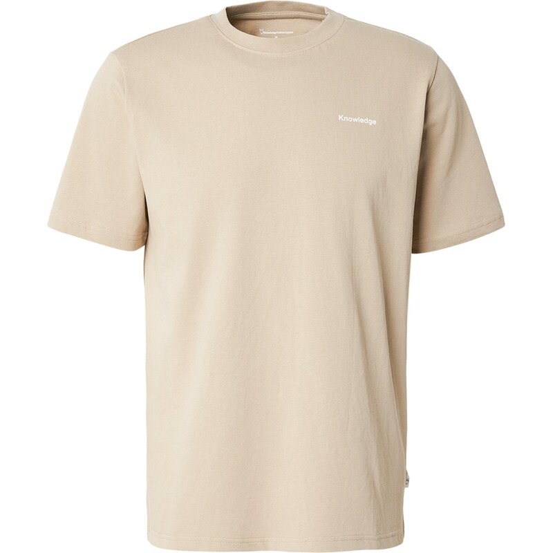 KnowledgeCotton Apparel Tričko béžová / šedobiela 67573057
