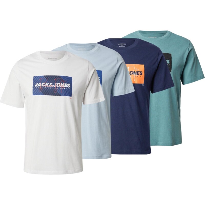 JACK & JONES Tričko JJCOLE námornícka modrá / pastelovo modrá / 67573062