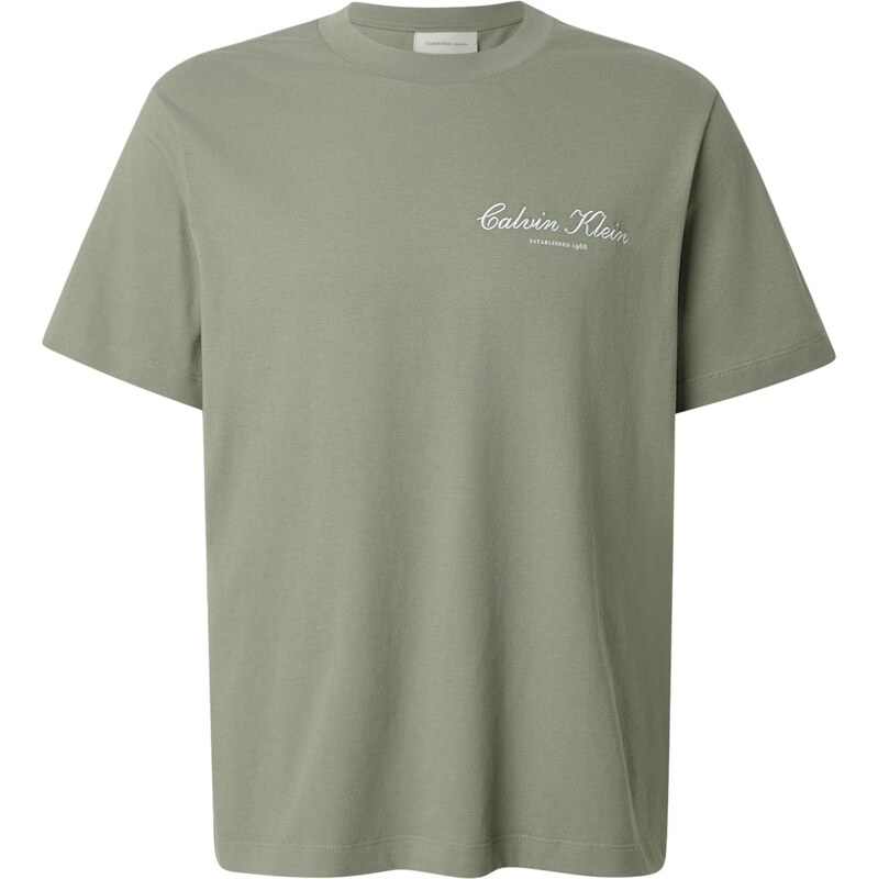 Calvin Klein Jeans Tričko olivová / biela 67573149