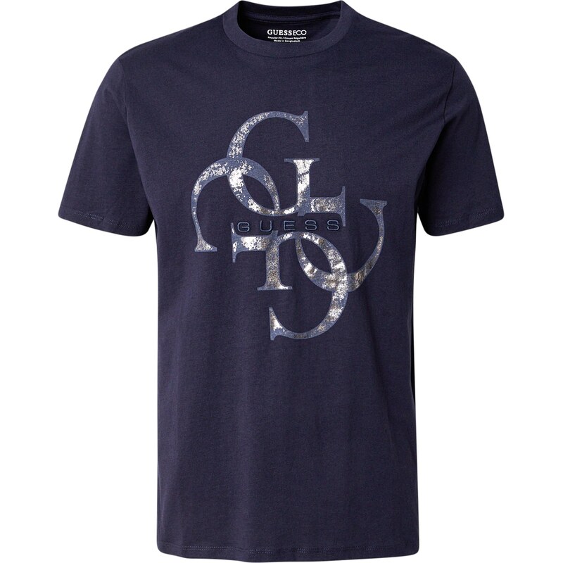 GUESS Tričko námornícka modrá / dymovo modrá / strieborná 67573232