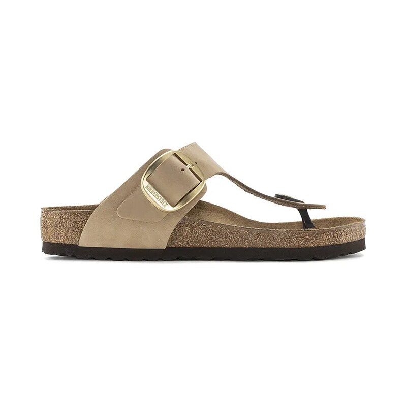Nubukové šľapky Birkenstock Gizeh Big Buckle 62300058